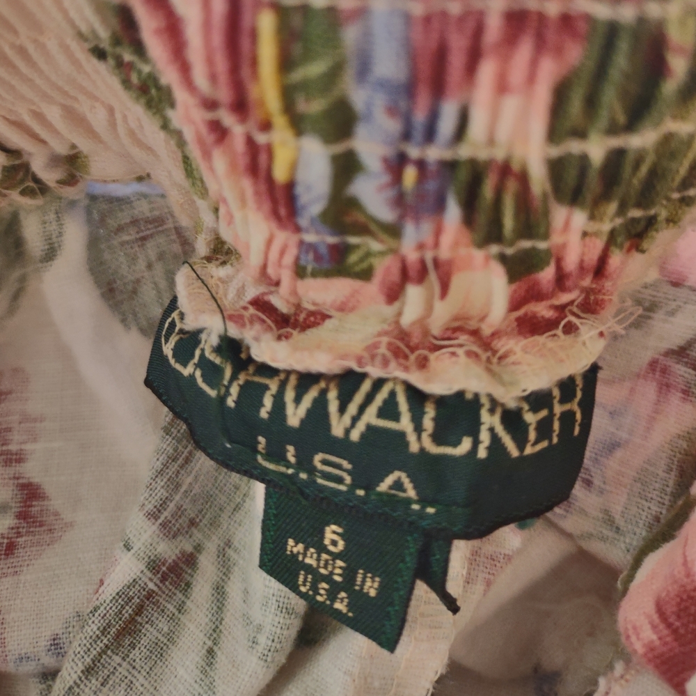 Bushwacker Womans Skirt Size 6 Pink Colorful Floral Print Linen Cotton Blend - Picture 3 of 11